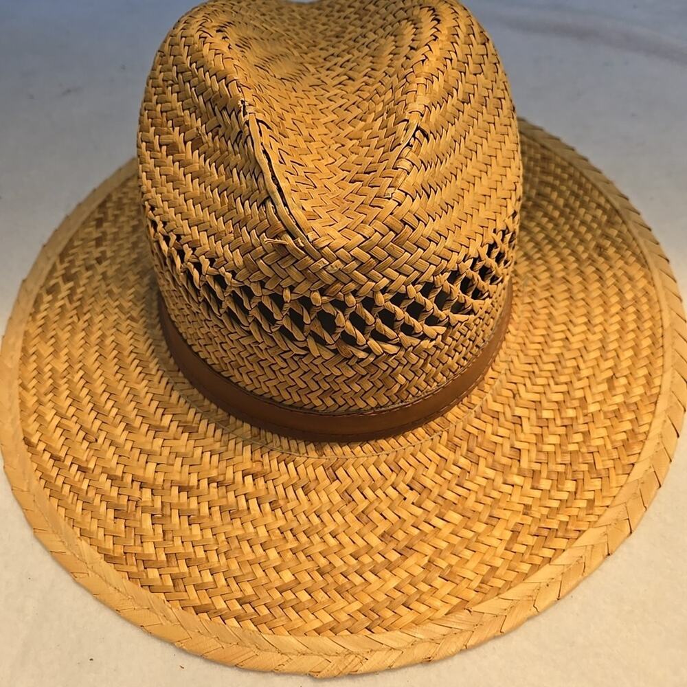 Summer Club Men’s Small Straw Hat Golf Beach Vacation Preowned
